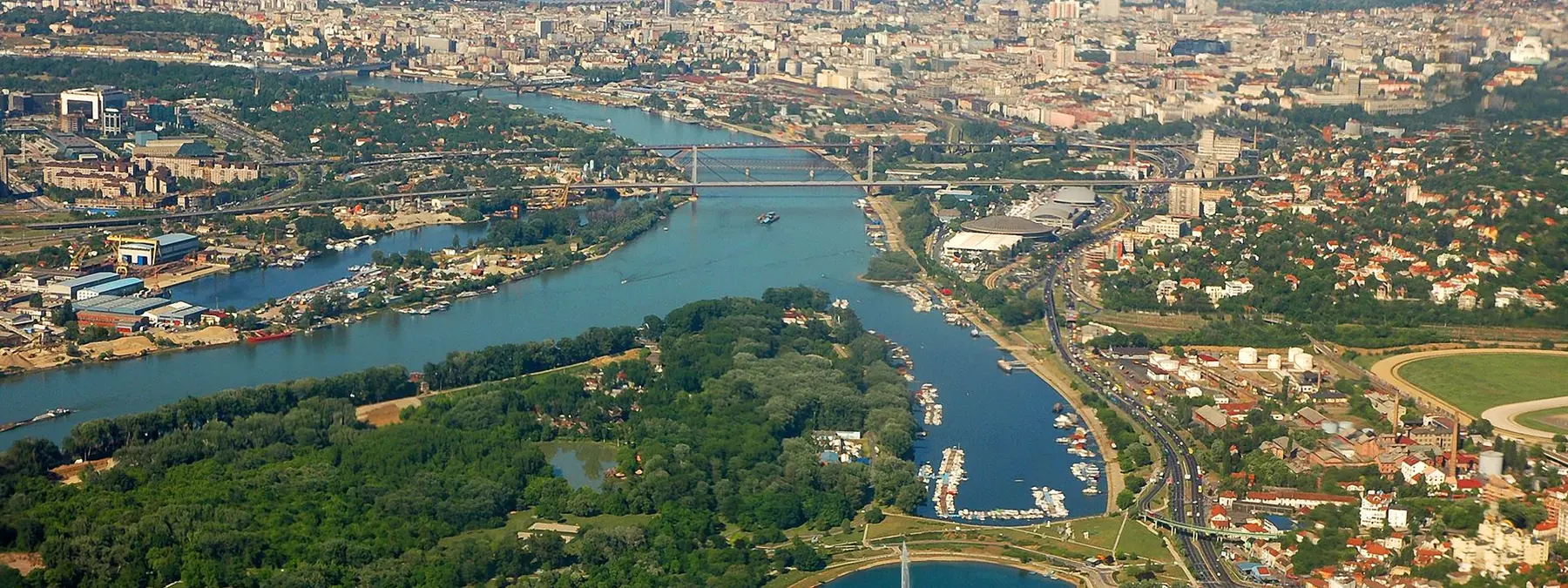Сербия — Белград с высоты
